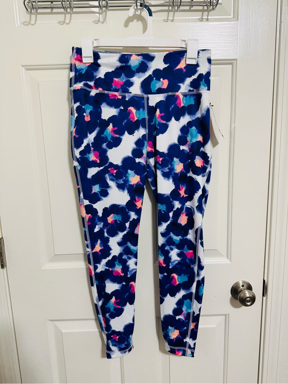 belk Blue Multi Floral Print Active Leggings